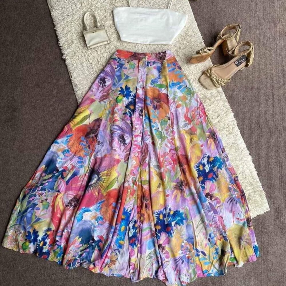 NEW H&M floral maxi dress worn by Camila Mendes